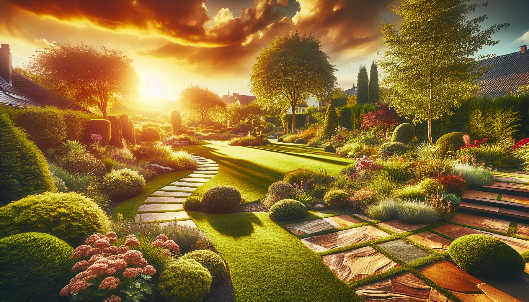 Gepflegter Garten in der Pfalz